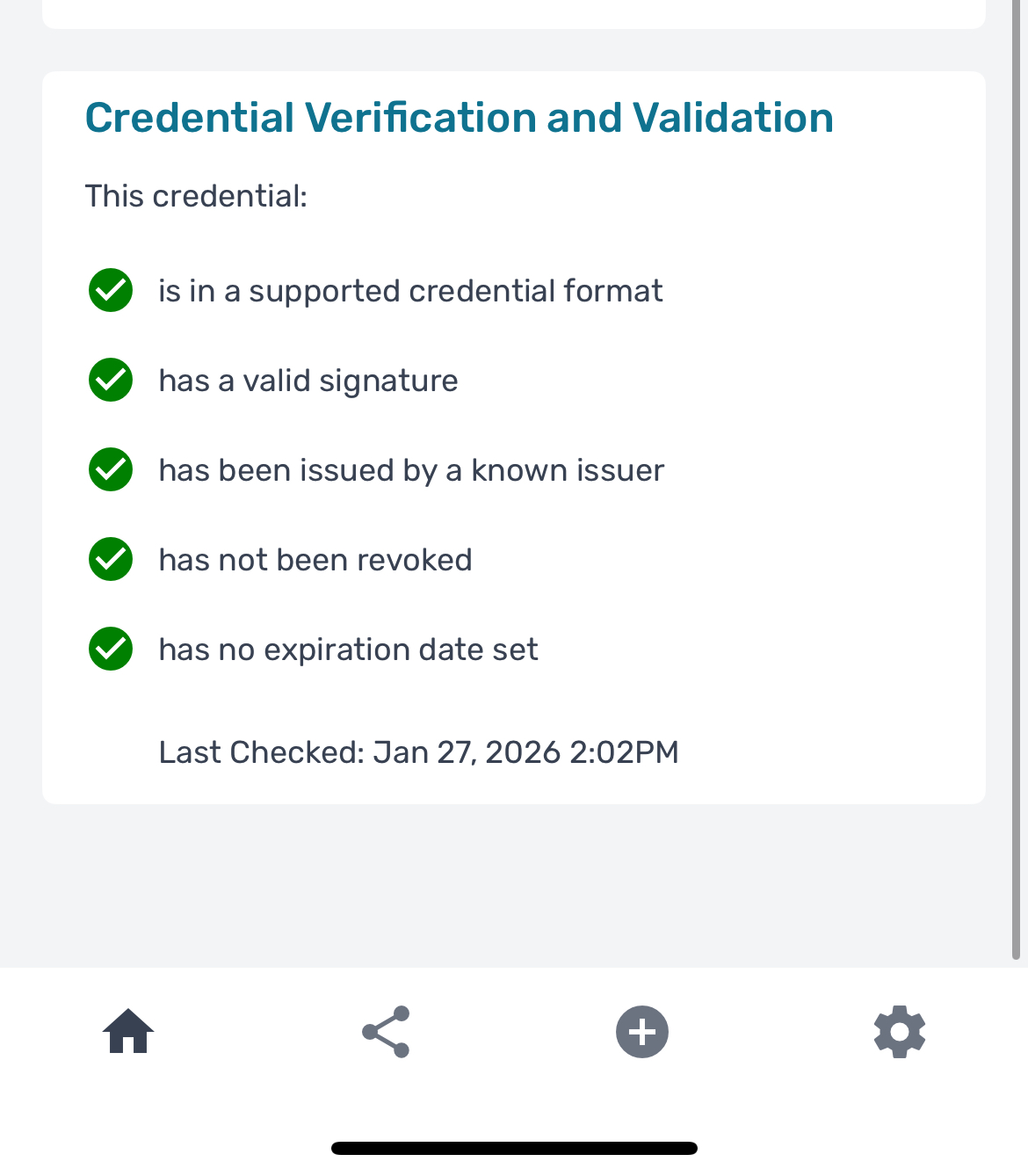 Accept or decline credential